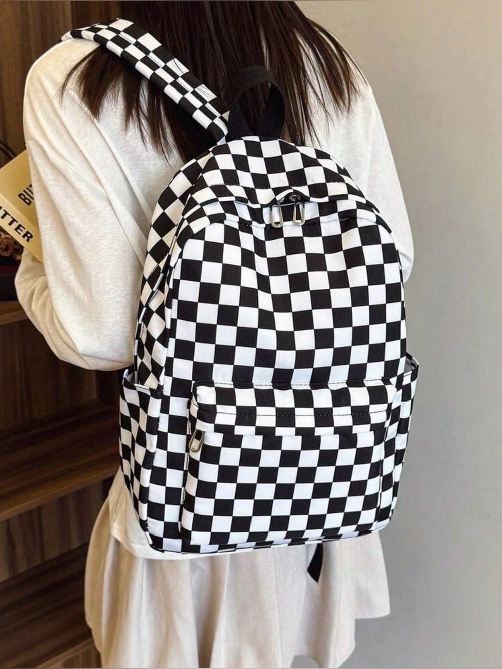 Checkered Backpack